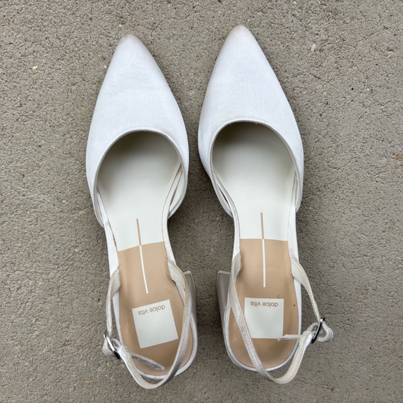 Dolce Vita Carel High Heels in True White Satin - Picture 3 of 9